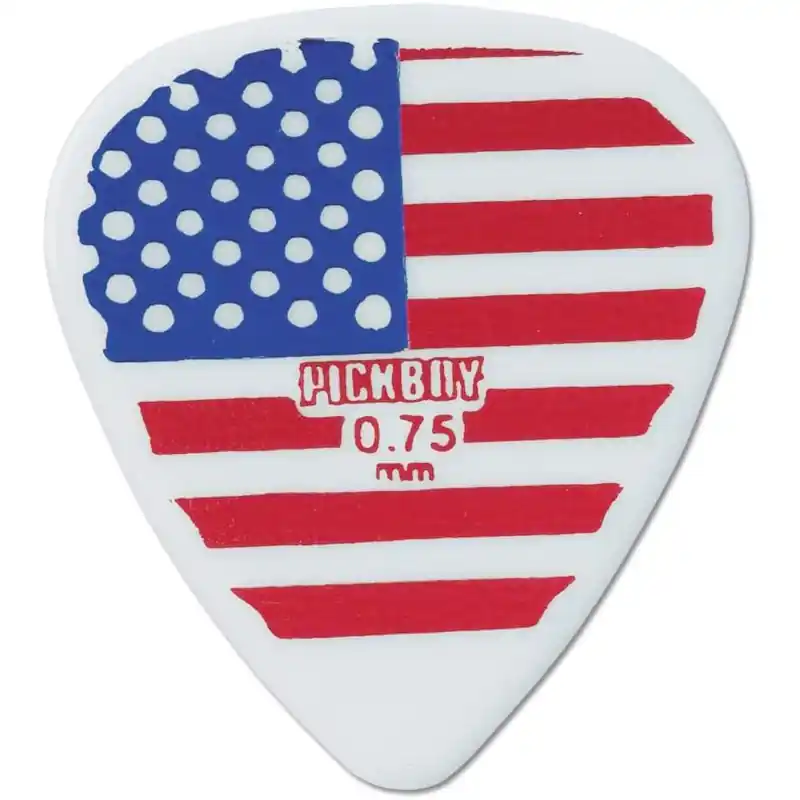 Original Pickboy PB78P4M USA American Flag Guitar Pick 10-Pack, 0.75mm