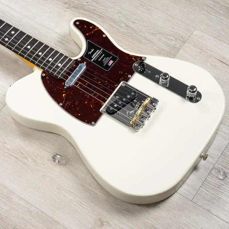 Fender American Professional II Telecaster Guitar, Rosewood Fingerboard, Olympic White Authentic