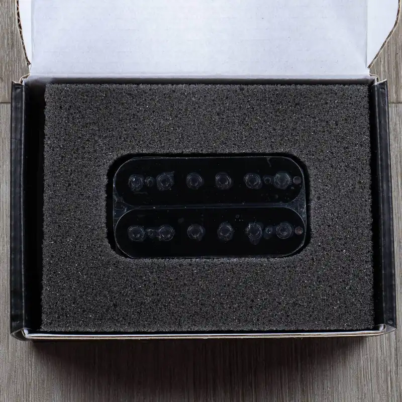 Guitarmory Minuteman Bridge Postion 6-String Humbucker Guitar Pickup, Black w/ Black Poles Limited Time