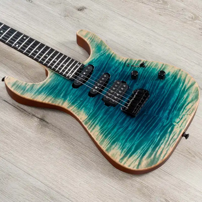 ESP USA M-III GT Guitar, Ebony Fretboard, Seymour Duncan Pickups, Reverse Blue Burst Limited Time