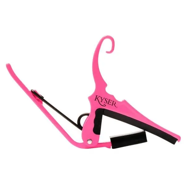 Kyser Special Edition Neon Collection Quick-Change Guitar Capo, Neon Pink Worldwide Shipping