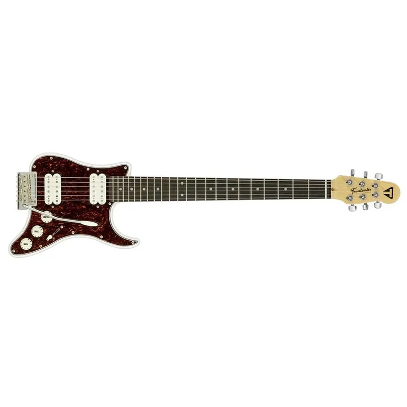 Traveler Travelcaster Deluxe Compact Guitar w/ Gig Bag, White & Tortoise While Supplies Last