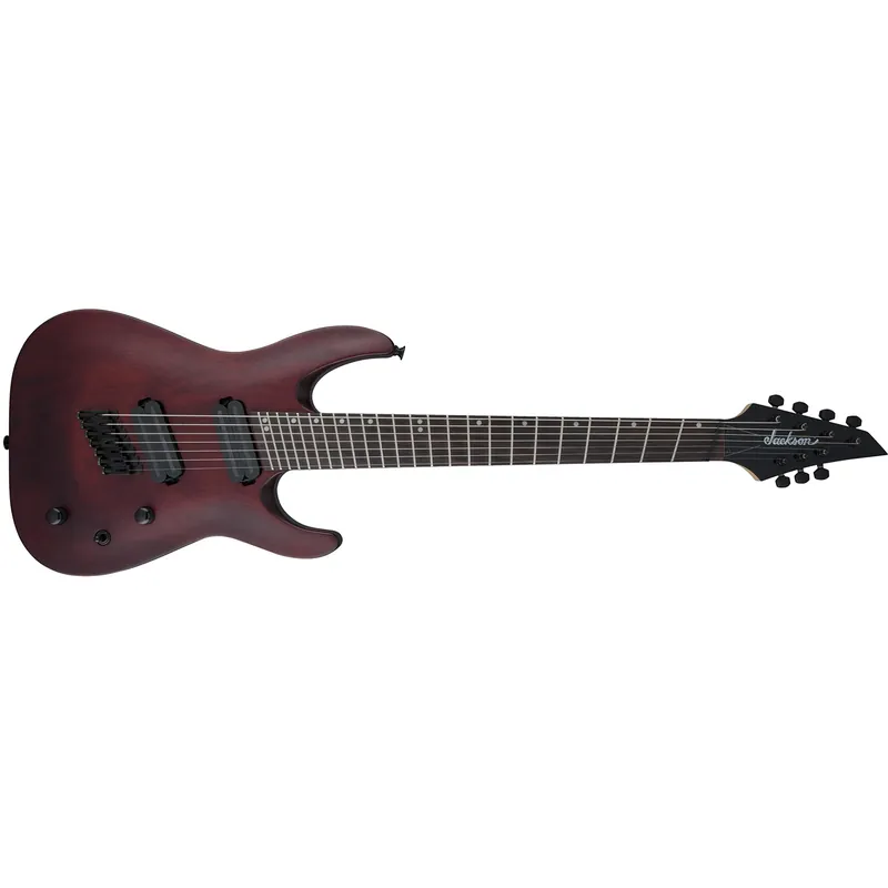 Fast Shipping Jackson X Series Dinky Arch Top DKAF7 MS Multiscale 7-String Guitar, Laurel Fingerboard, Stained Mahogany