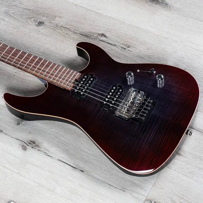 Secure Checkout Friedman NoHo 24 Guitar, Pau Ferro Fretboard, Flame Maple Top, Black Cherry Burst
