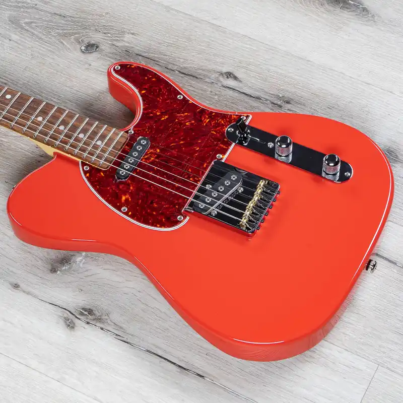 G&L Fullerton Deluxe ASAT Classic Guitar w/ Gig Bag, Caribbean Rosewood Fretboard, Fullerton Red Free Returns