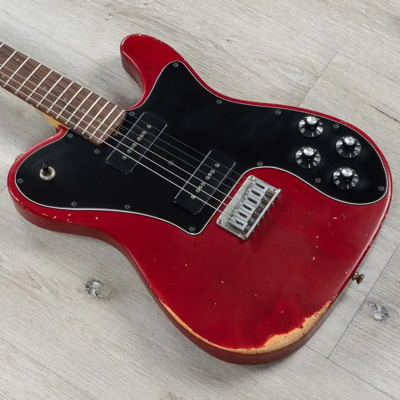 Worldwide Shipping Friedman Vintage T Guitar, Rosewood Fretboard, P90 Pickups, Transparent Red