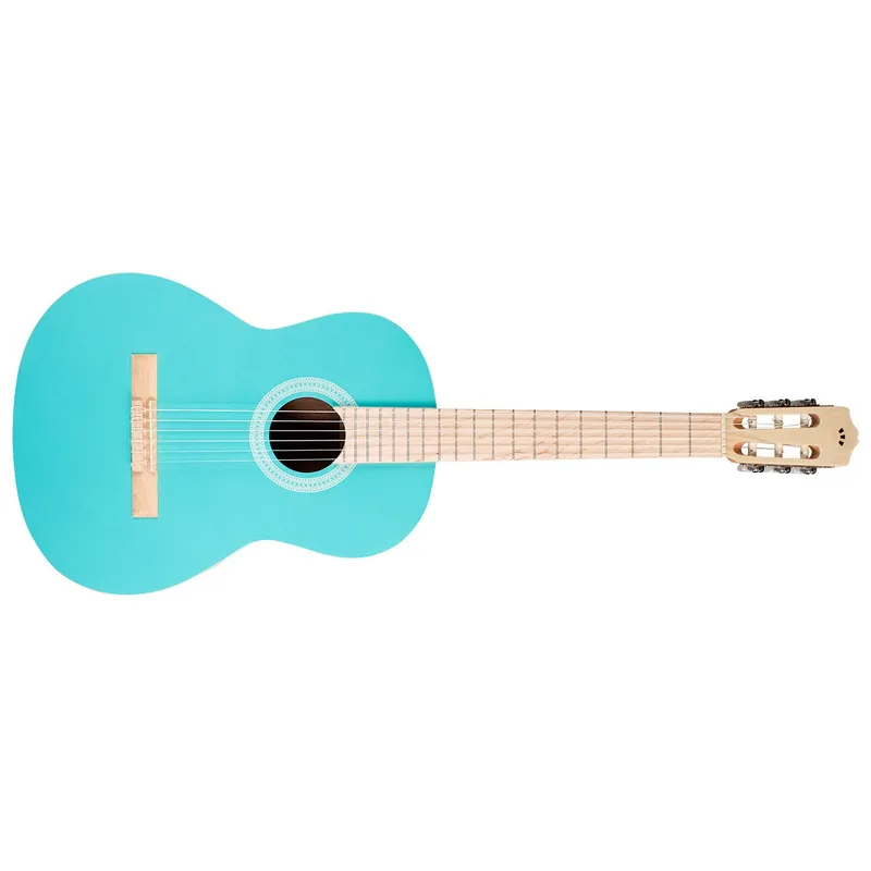Cordoba Protege Series 02501 C1 Matiz Nylon Classical Acoustic Guitar w/ Gig Bag, Spruce Top, Aqua Limited Offer