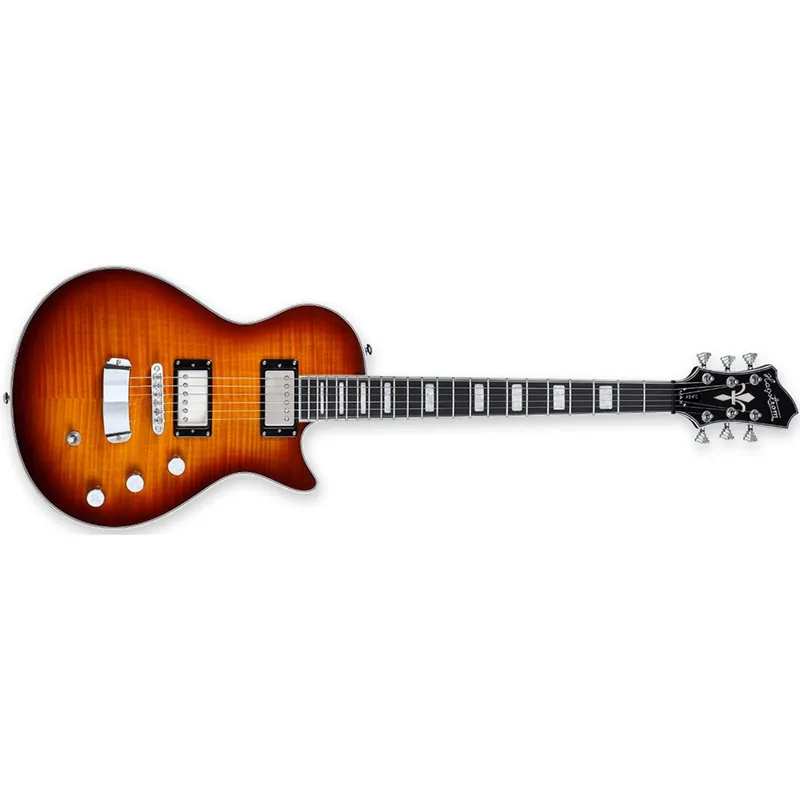 Exclusive Hagstrom Ultra Max Guitar, Resinator Fretboard, Golden Eagle Burst