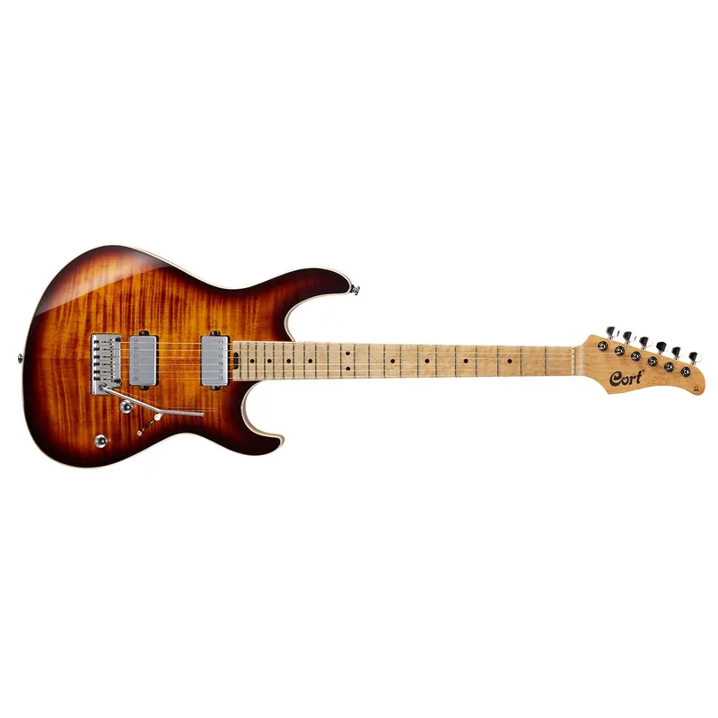 Popular Cort G290 FAT Guitar, Flame Maple Top, Birseye Maple Fretboard, Antique Violin Burst