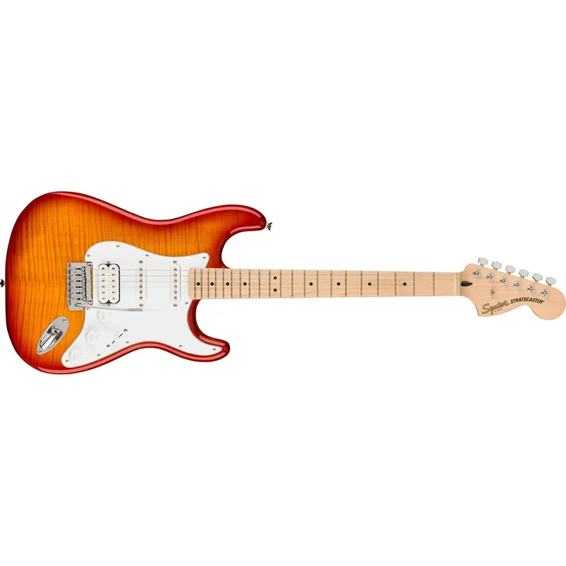 Fender Squier Affinity Series Stratocaster FMT HSS Guitar, Maple Fingerboard, Sienna Sunburst Final Sale