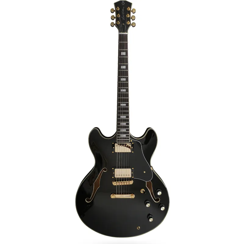 Special Offer Sire Larry Carlton H7 Guitar, Ebony Fretboard, Flame Maple Top, Black