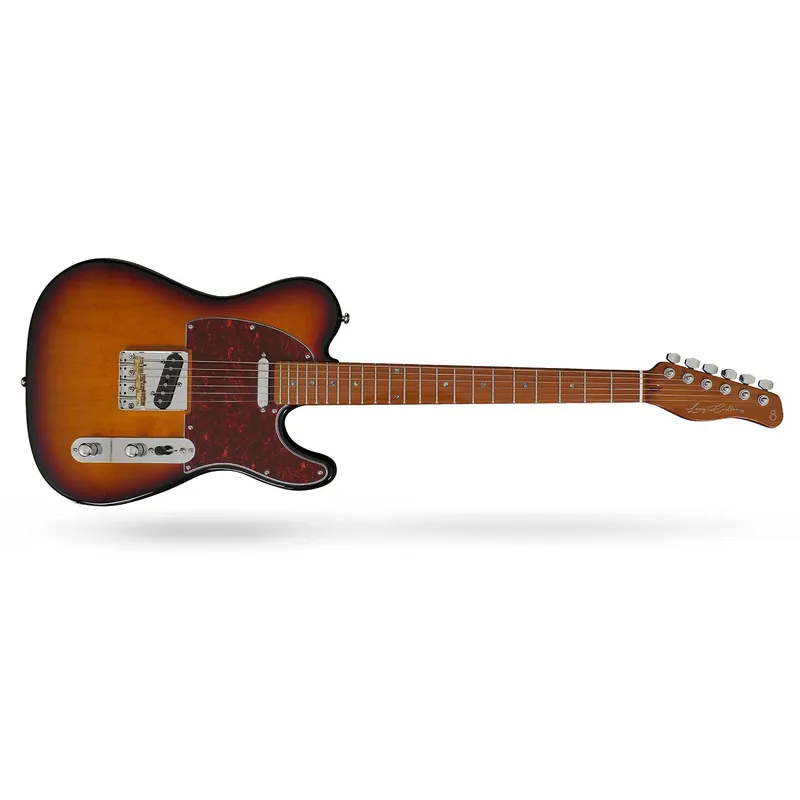 Sire Larry Carlton T7 Guitar, Roasted Maple Fretboard, Tobacco Sunburst Top Pick