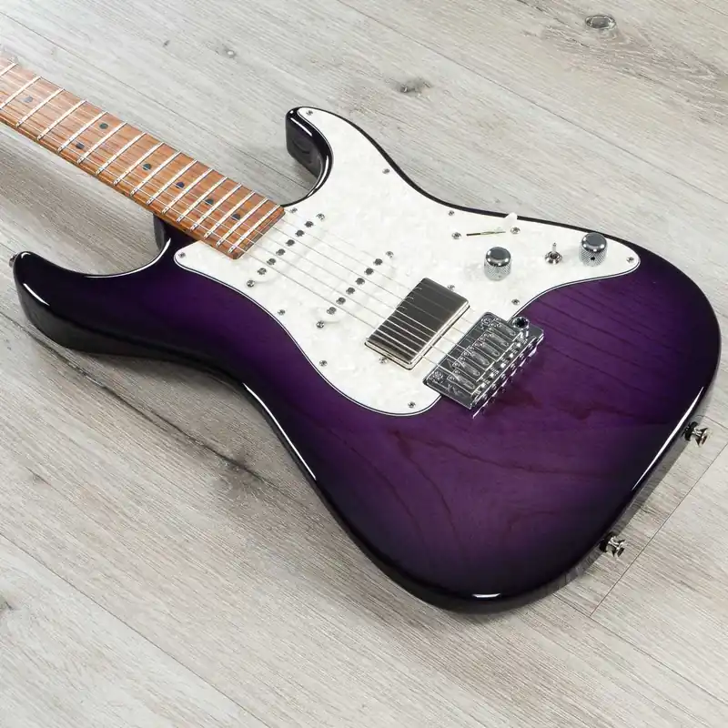 Anderson Guitarworks The Classic Guitar, Maple Fretboard, Transparent Purple Burst Viral