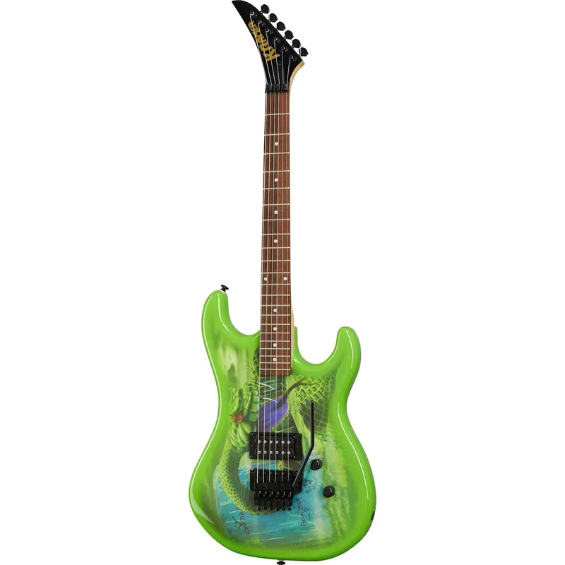 Holiday Sale Kramer Snake Sabo Baretta Guitar, Indian Laurel Fretboard, Snake Green