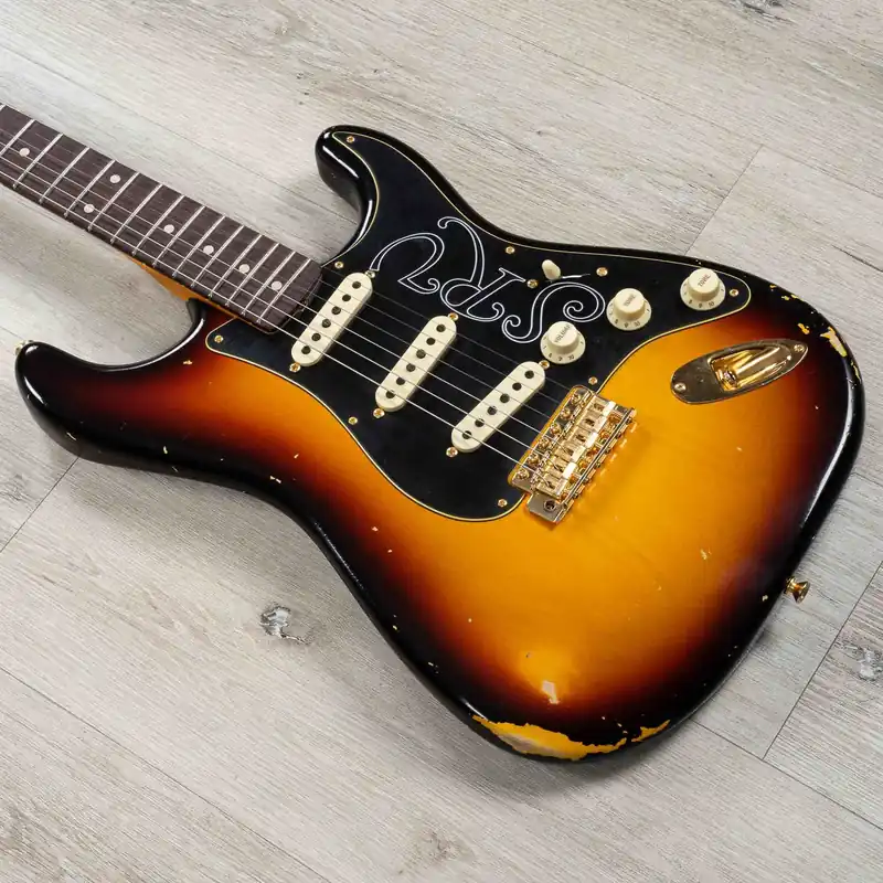 Special Offer Fender Stevie Ray Vaughan Signature Stratocaster Relic Guitar, Rosewood Fingerboard, Faded 3-Color Sunburst