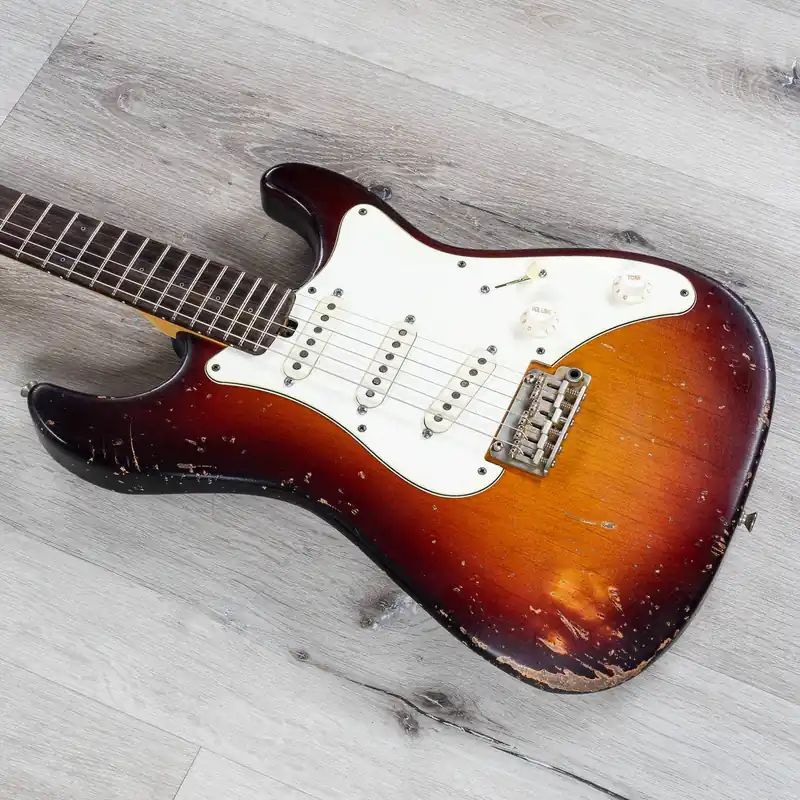 Friedman Vintage S Guitar, Rosewood Fretboard, Medium Relic 3-Tone Sunburst Same Day Shipping