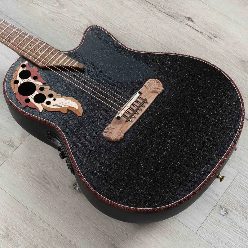 Ovation Adamas 2087GT-5 Deep Contour Acoustic Electric Guitar, Carbon Fiber Top Viral