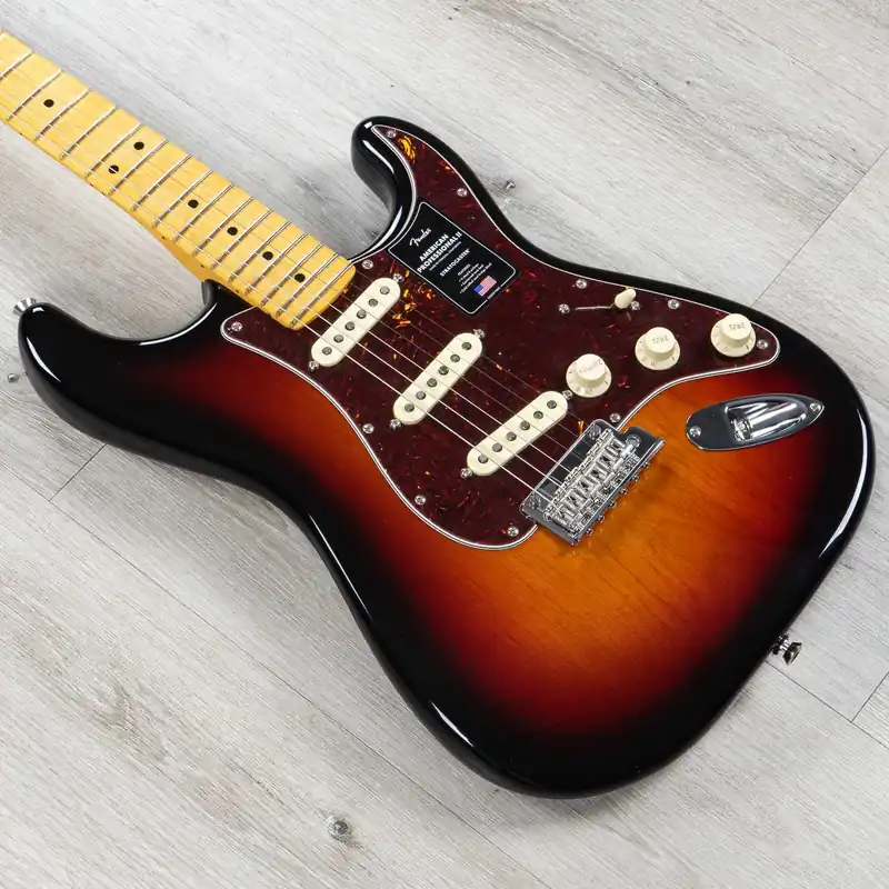 Fender American Professional II Stratocaster Guitar, Maple Fingerboard, 3-Color Sunburst Holiday Sale
