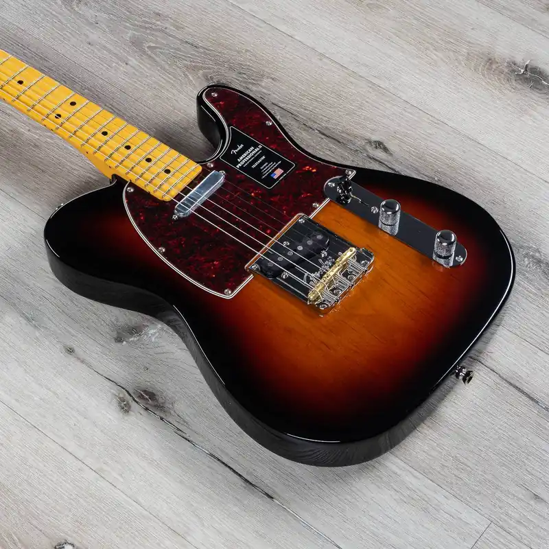 Brand New Fender American Professional II Telecaster Guitar, Maple Fingerboard, 3-Color Sunburst