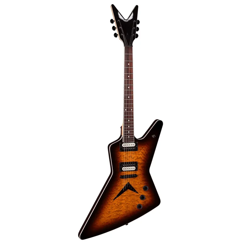 Dean ZX QM TBZ ZX Quilt Maple Guitar, Indian Rosewood Fretboard, Trans Brazilia Cheap