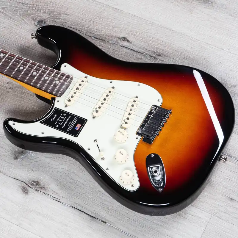 Last Chance Fender American Ultra Stratocaster Left-Hand Guitar, Rosewood Fretboard, Ultraburst
