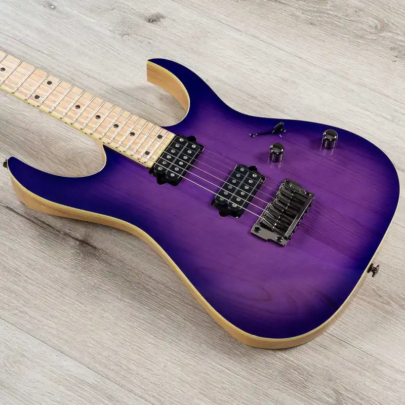 Shop Now Ibanez RG652AHMFX RG Prestige Guitar, Bound Birdseye Maple Fretboard, Royal Plum Burst