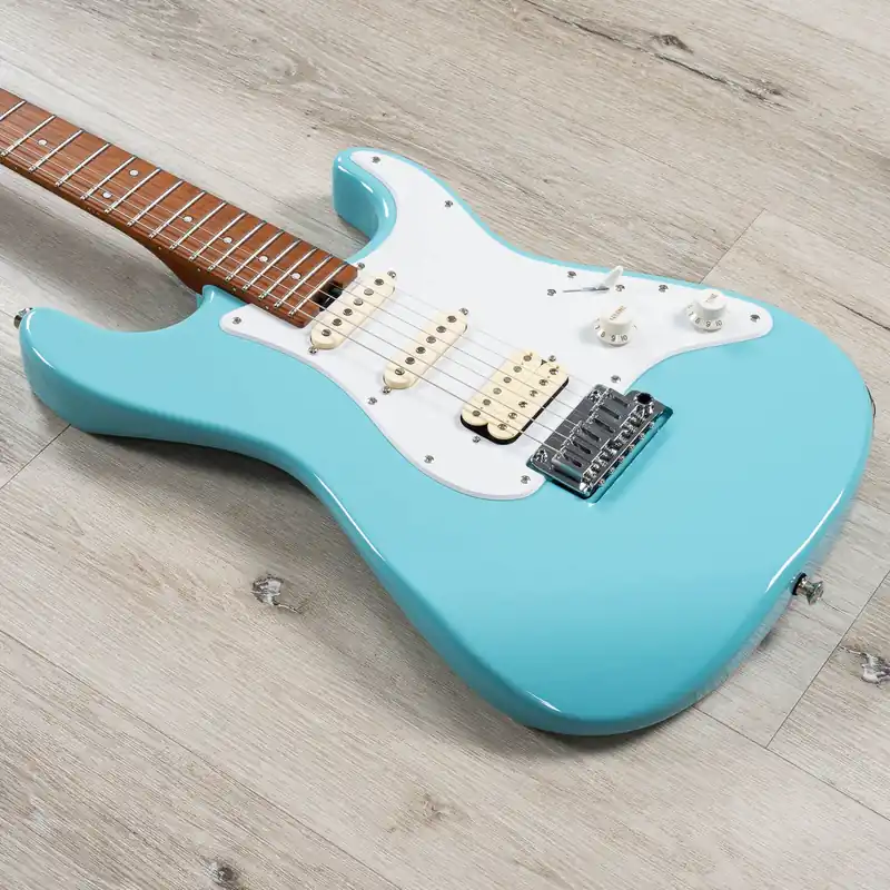 Jackson MJ Series Signature Misha Mansoor So-Cal 2PT Guitar, Caramelized Maple Fretboard, Daphne Blue Crafted