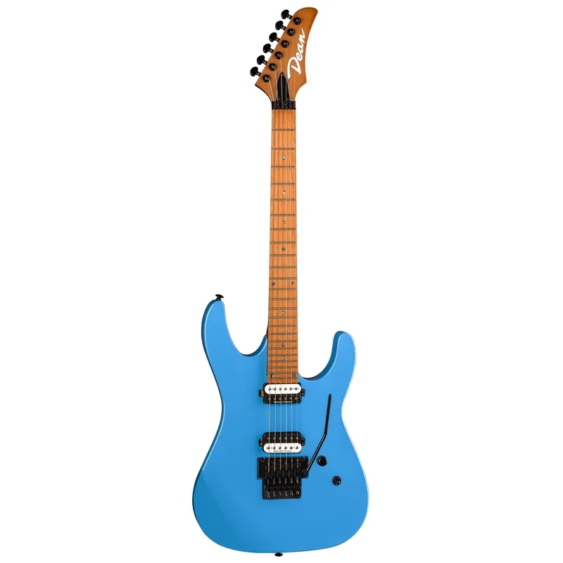 Dean MD24 F RM VBL MD 24 Floyd Guitar, Roasted Maple Fretboard, Vintage Blue New Release
