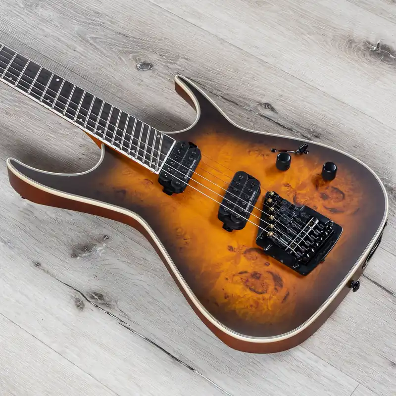 Affordable Dean EXILE SEL MS K SNBB Exile Select Multiscale Kahler Guitar, Satin Natural Black Burst