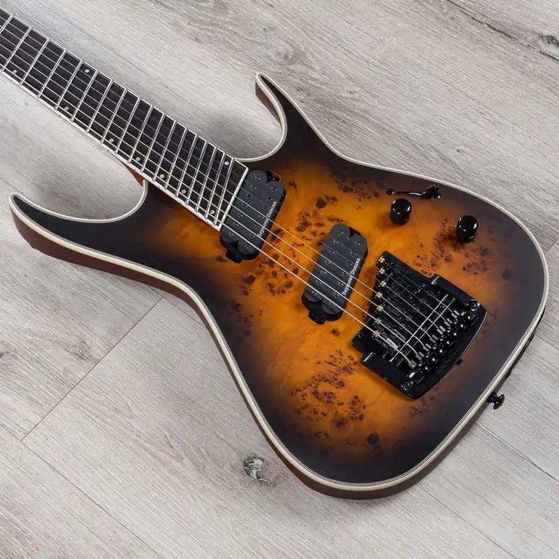 Hot Deal Dean EXILE SEL 7 MS K SNBB Exile Select 7-String Multiscale Kahler Guitar, Satin Natural Black Burst