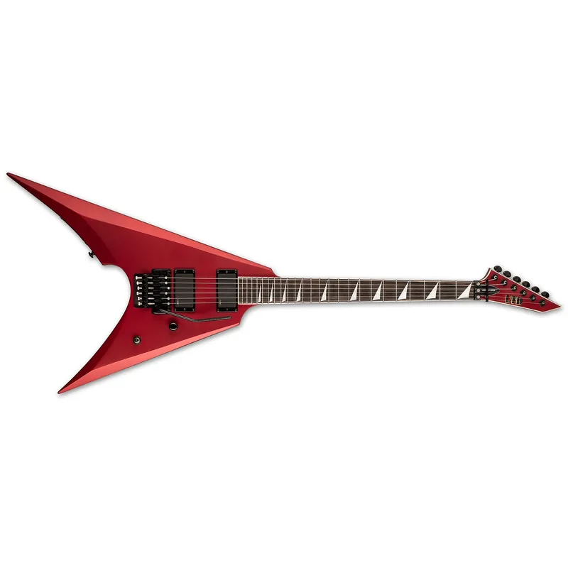 Crafted ESP LTD Arrow-1000 Guitar, Macassar Ebony Fretboard, Candy Apple Red Satin