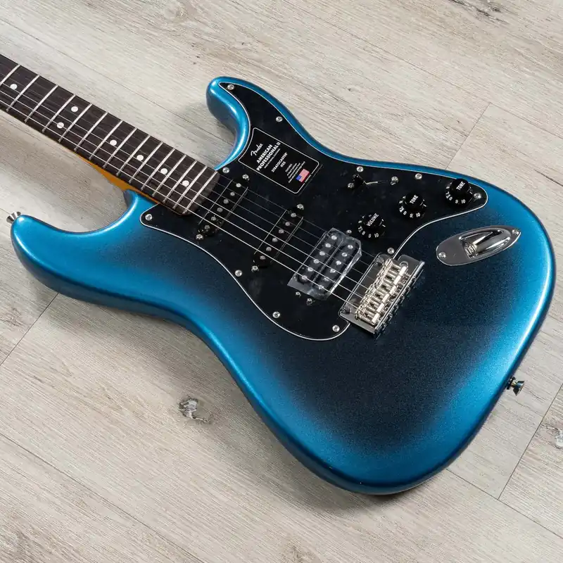 Fender American Professional II Stratocaster HSS Guitar, Dark Night, Rosewood Fretboard Must Have