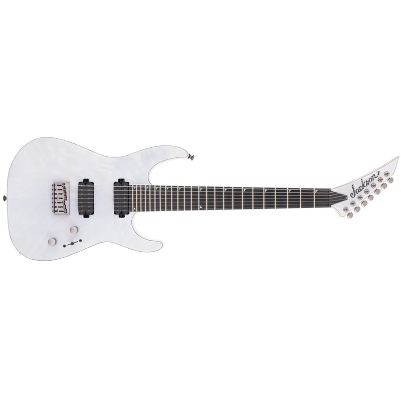 Jackson Pro Series Soloist SL7A MAH HT Guitar, Ebony Fretboard, Unicorn White Price Cut