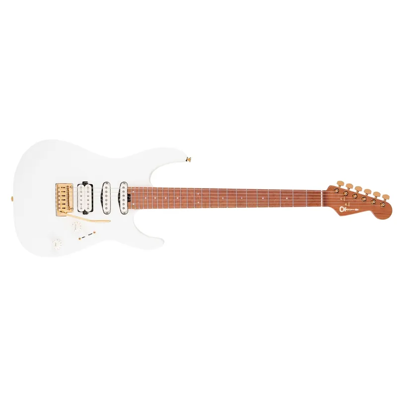 Weekend Sale Charvel Pro-Mod DK24 HSS 2PT CM Guitar, Caramelized Maple Fretboard, Snow White