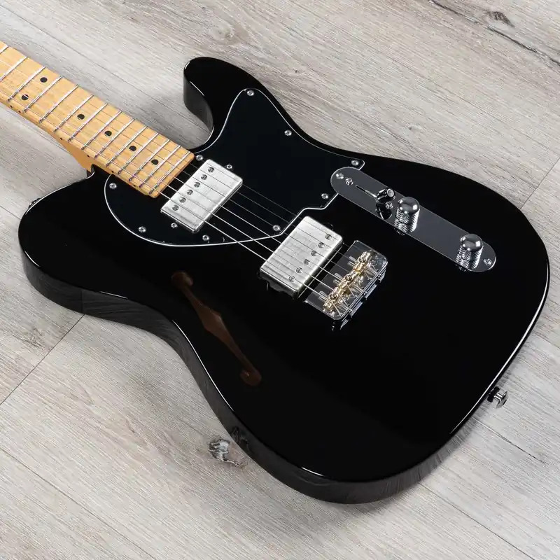 Weekend Sale Suhr Alt T Semi-Hollow Guitar, Maple Fretboard, SSV Pickups, Black