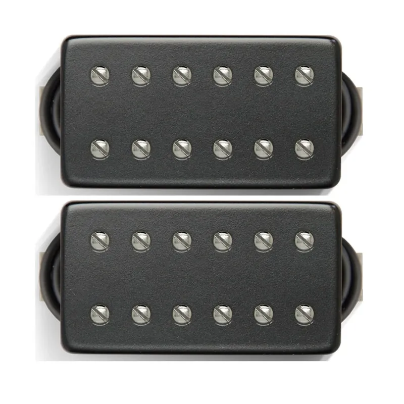 Bargain Bare Knuckle Juggernaut Guitar Pickup Set, Wide Spacing, Short Leg, Black Covers, Nickel Screws