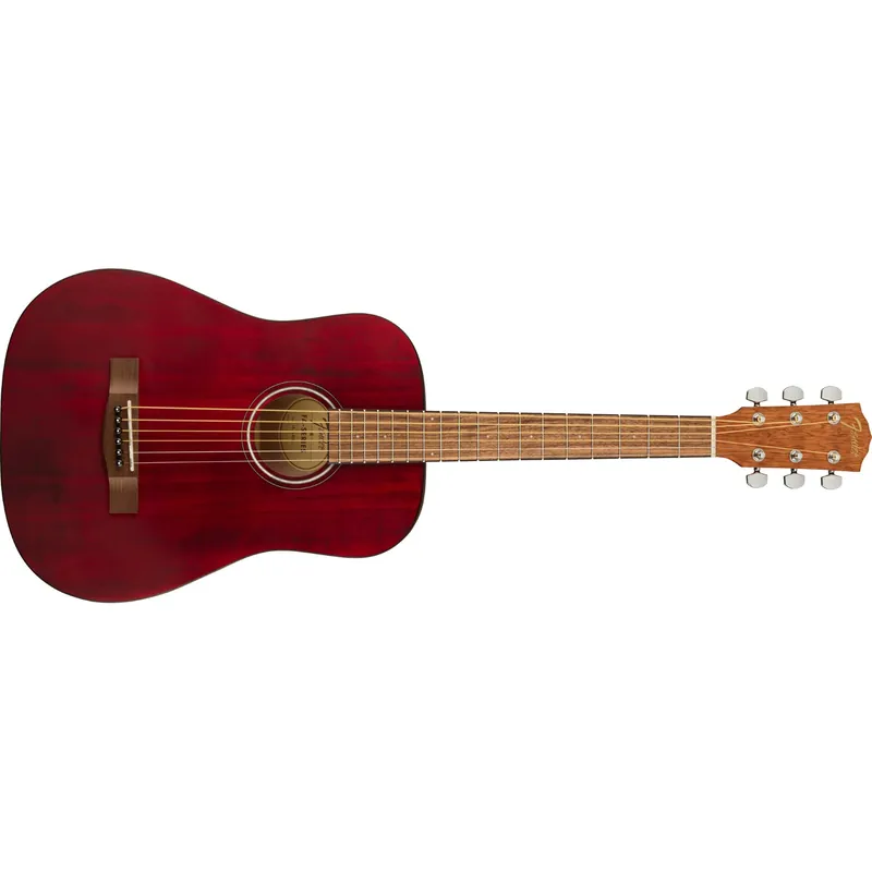 Final Sale Fender FA-15 3/4 Scale Steel String Guitar with Gig Bag, Walnut Fingerboard, Red