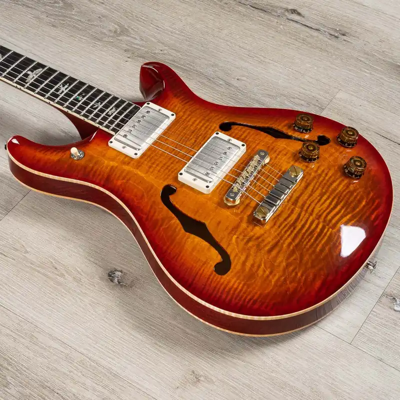 Hassle-Free Returns PRS Paul Reed Smith McCarty Hollowbody 594 Guitar, Rosewood Fretboard, Dark Cherry Burst