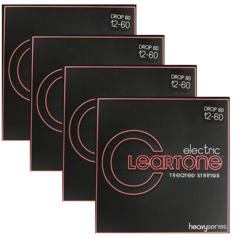 4-Pack of Cleartone 9460 Monster Heavy Series Drop 60 12-60 Electric Guitar Strings Brand New