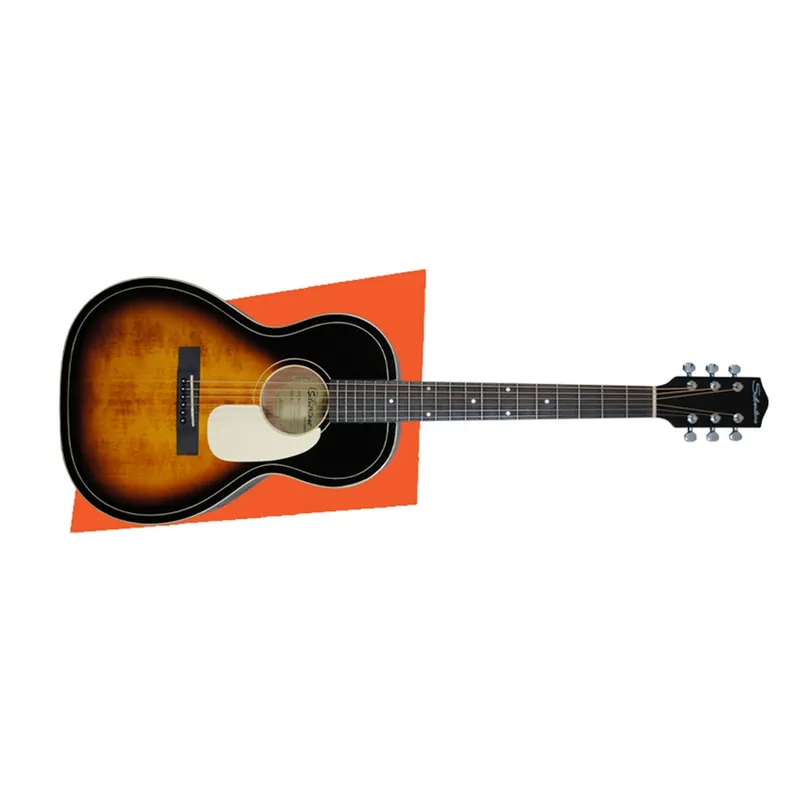Silvertone Model 604 Parlor Body Acoustic Guitar, Mahogany, AVS American Vintage Sunburst Factory Price