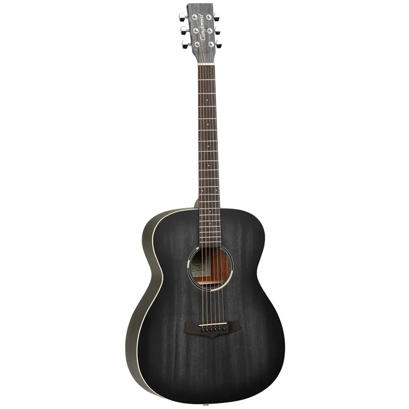 Authentic Tanglewood TWBB O Orchestra Body Acoustic Guitar, Mahogany Top, Smokestack Black Satin