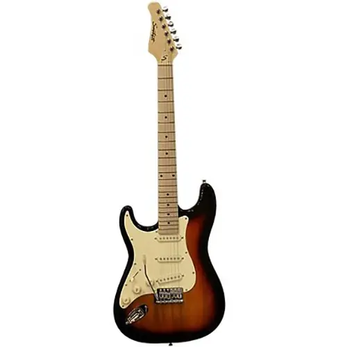 Sawtooth ES Series Left-Handed Electric Guitar, Sunburst w/ Vanilla Cream Pickguard Best Choice