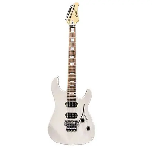 Limited Edition Sawtooth ST-M24-SBK Michael Batio Guitar, Maple Neck and Fretboard, Satin White