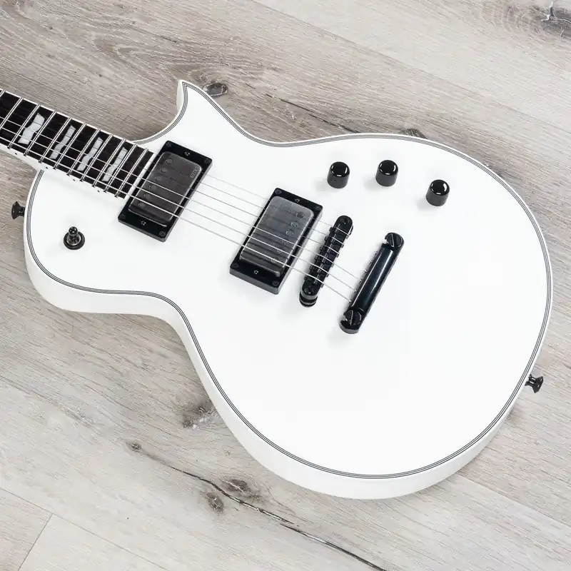 Discount ESP E-II Eclipse Guitar w/ Case, Ebony Fretboard, EMG Pickups, Snow White Satin