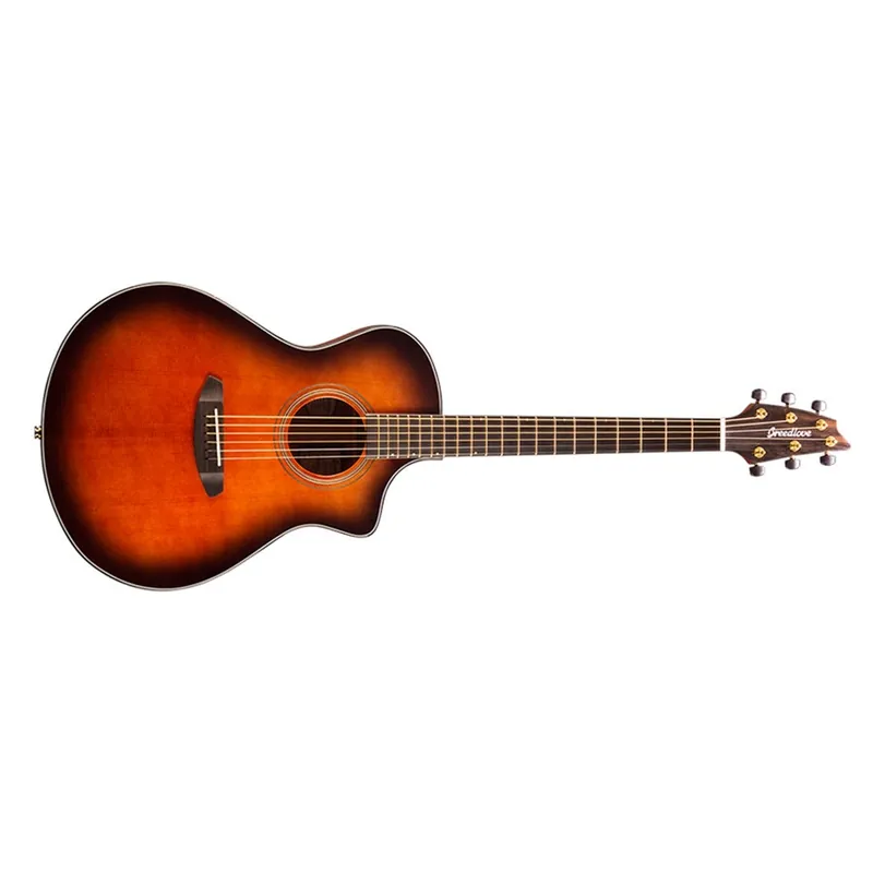 Breedlove Performer Concert CE Electric Acoustic Guitar, Spruce Top, Bourbon Worldwide Shipping