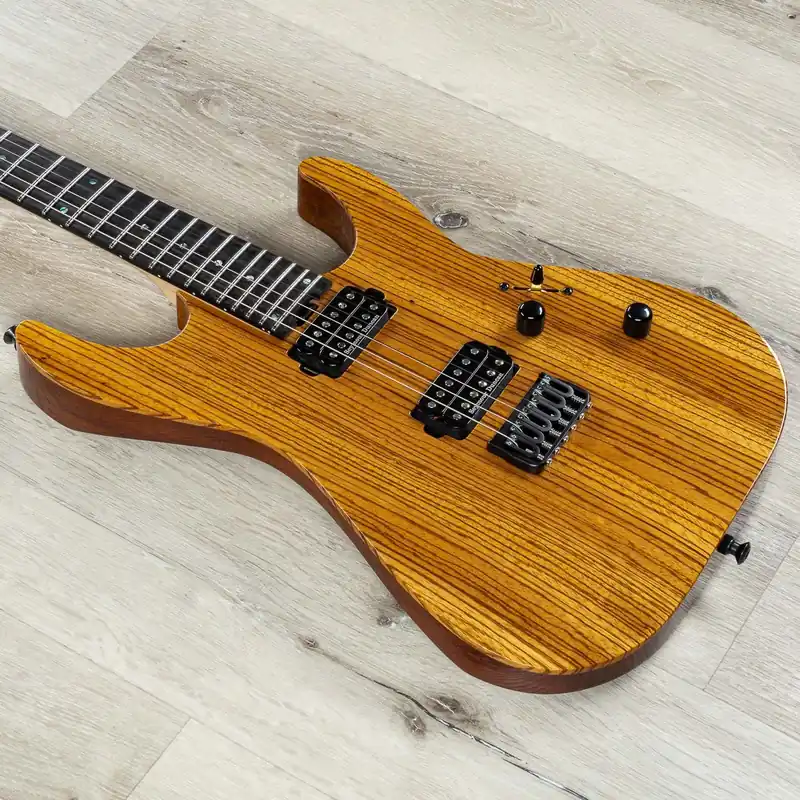 ESP USA M-II Hardtail Guitar, Ebony Fretboard, Seymour Duncan Pickups, Zebrawood Free Shipping