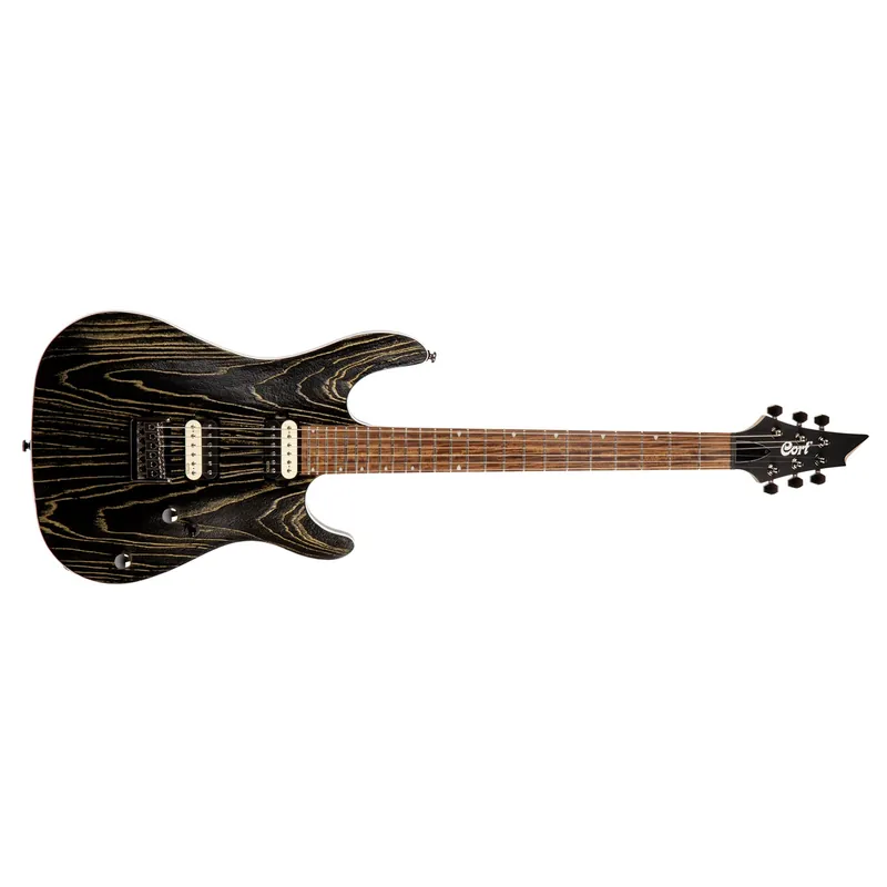 Cort KX300 Etched Guitar, EMG Pickups, Pau Ferro Fretboard, Black and Gold Grab Now