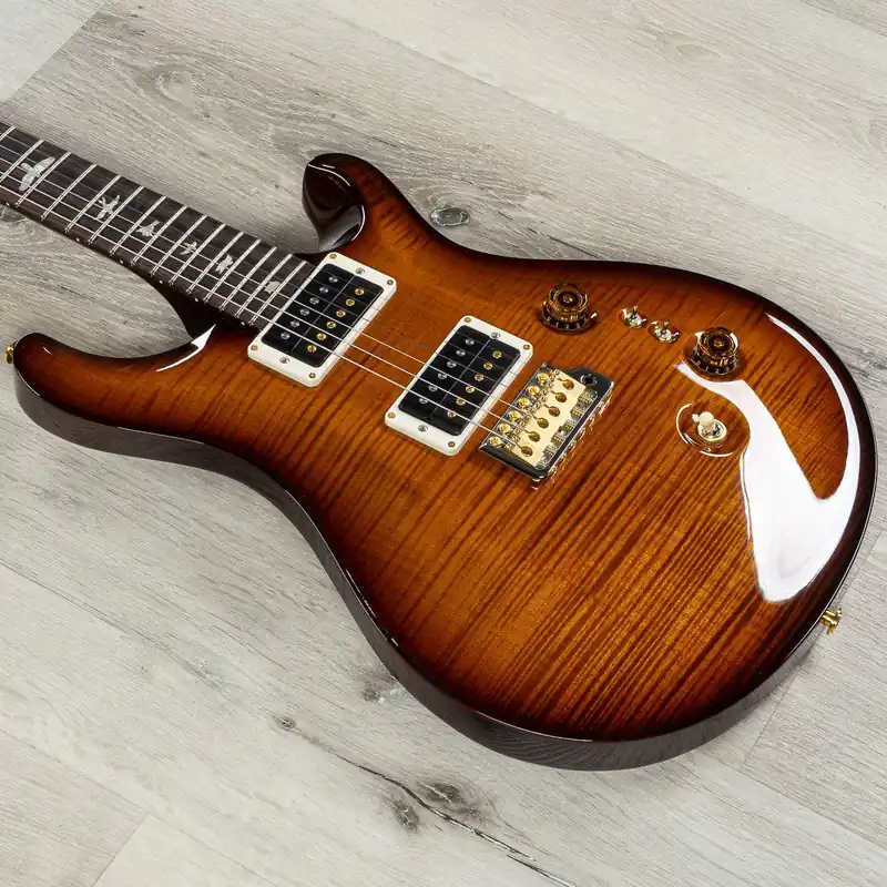 PRS Paul Reed Smith 35th Anniversary Custom 24 10-Top Guitar, Black Gold Burst, One Piece Top Latest