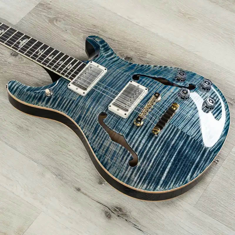 PRS Paul Reed Smith McCarty Hollowbody 594 10-Top Guitar, Rosewood Fretboard, Faded Whale Blue Money Back Guarantee