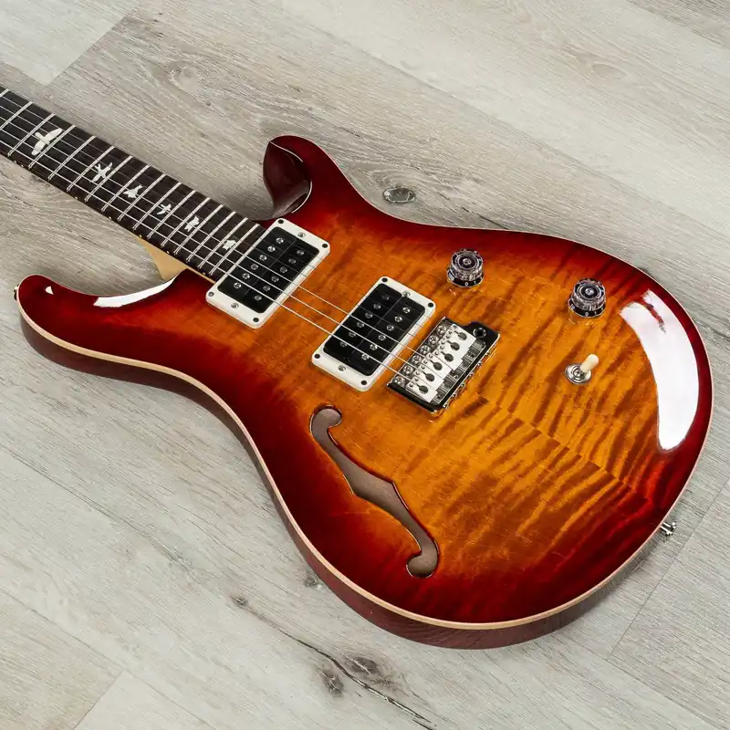 Discount PRS Paul Reed Smith CE 24 Semi-Hollow Guitar, Rosewood Fingerboard, Dark Cherry Sunburst
